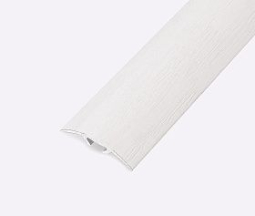 Порог (стык) Русский профиль  разноуровневый ламинированный с дюб, 30*2700 мм, Дуб белый